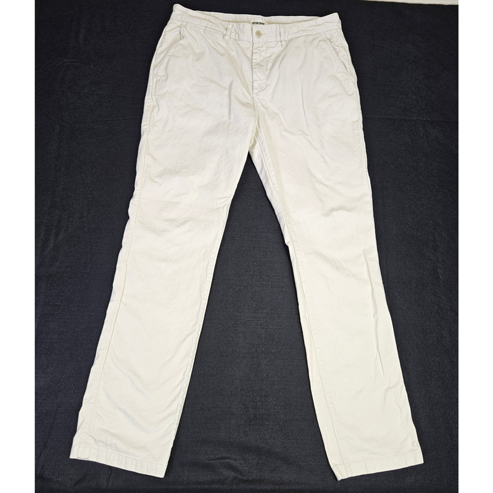 Taylor Stitch Democratic Foundation Pant Mens 36 Chino 100% Organic Cotton Khaki - Picture 2 of 15